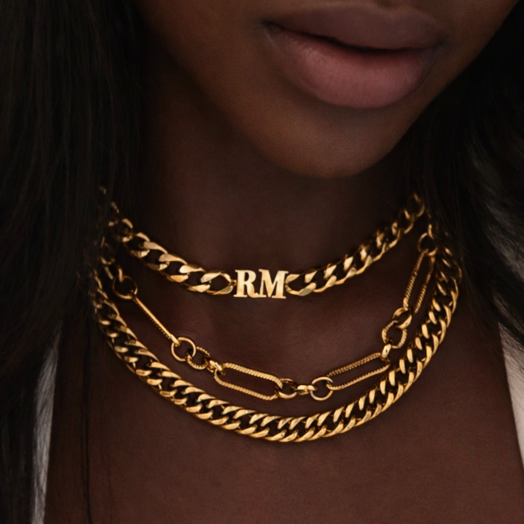 Custom Initial Cuban Choker